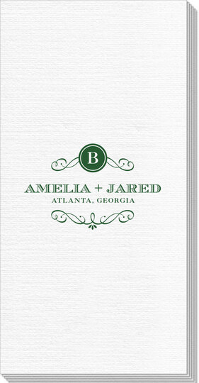 Initial Scroll Luxury Deville Guest Towels